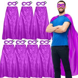 6657 Superhero Capes And Masks For Adults Bulk-men Super Hero